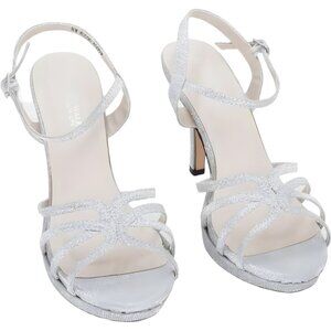 Touch Ups Mae Strappy Heeled Sandal Silver Women's US 8 W